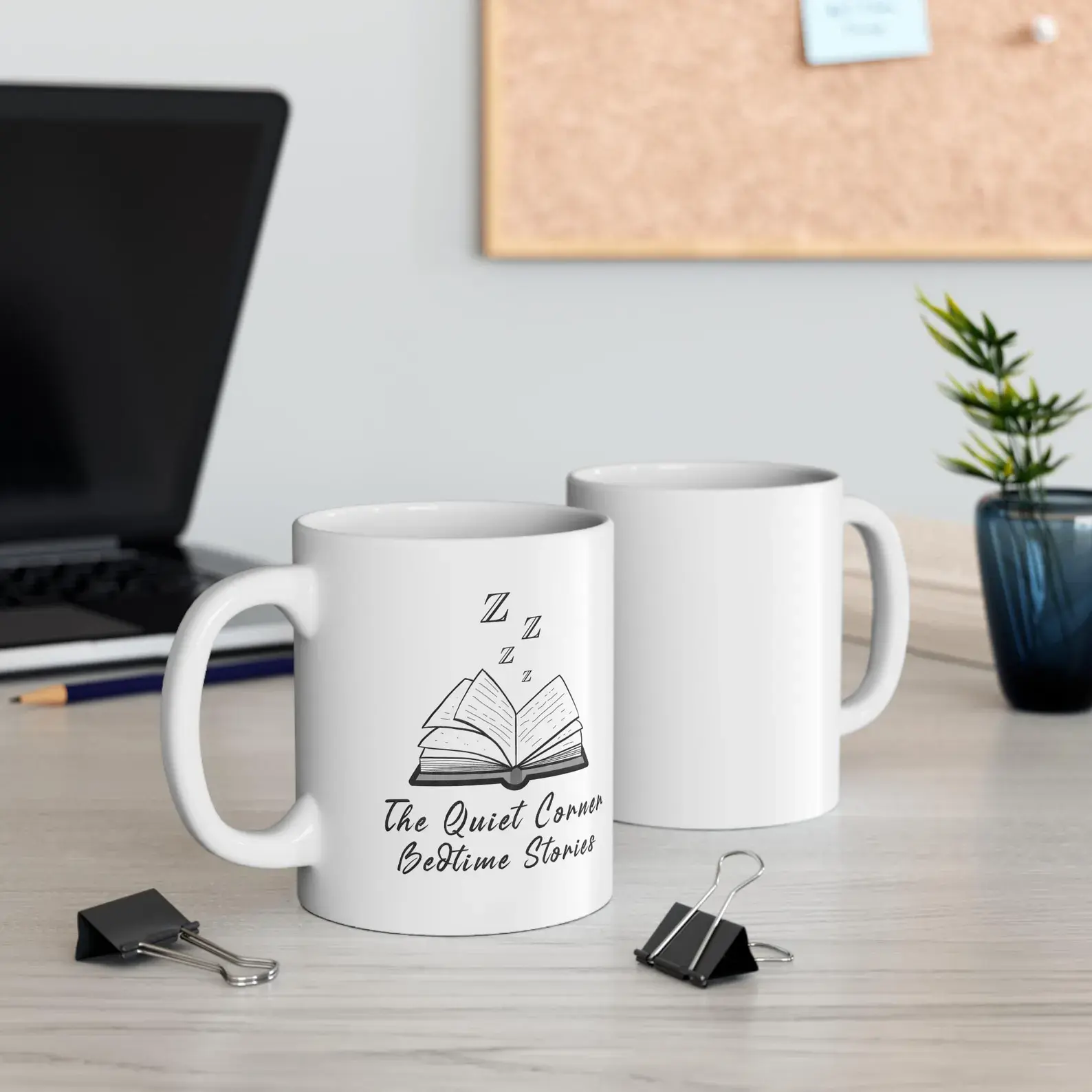The Quiet Corner Bedtime Stories white mug